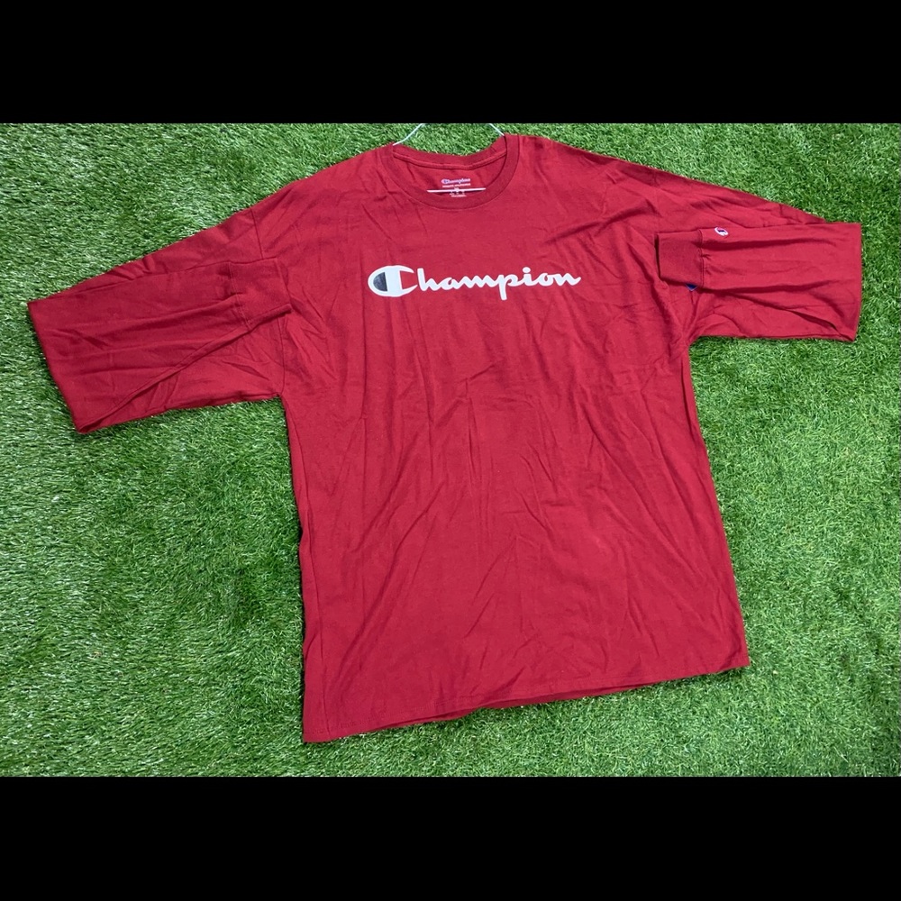 Burgundy champion men’s size XXL long sleeve shirt